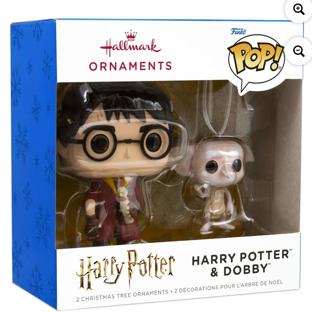 Hallmark Christmas Ornaments (Harry Potter and Dobby Funko POP!), 2 Count